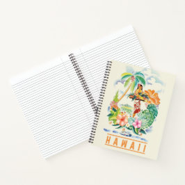 Vintage Hawaiian Travel Poster Planner Notizbuch