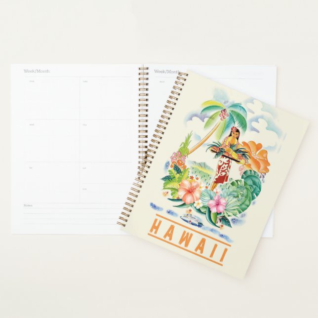 Vintage Hawaiian Travel Poster Planner Planer (Anzeige)