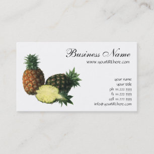 Vintage hawaiianische Ananas, Bio-Lebensmittel Obs Visitenkarte