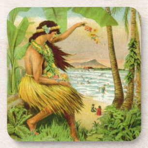 Vintage hawaiianische Reise Getränkeuntersetzer