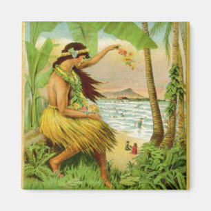Vintage hawaiianische Reise Magnet