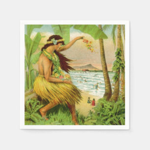 Vintage hawaiianische Reise Serviette
