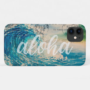 Vintage Hawaiianische Wave Postkarte Case-Mate iPhone Hülle