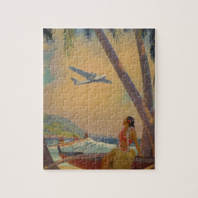 Vintage hawaiische Reise - Hawaii-Mädchen-Tänzer (Vertikal)