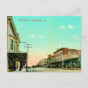 Vintage Healdsburg CA - West Street Postkarte