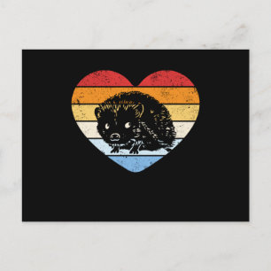 Vintage Hedgehog Postkarte