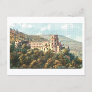 Vintage Heidelberger Schloss  Postkarte