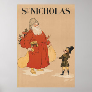Vintage Heilig-Nicholas-Illustration (1895) Poster