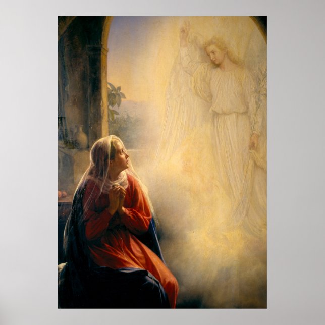 Vintage Heilige Jungfrau Mutter Maria Archangel Ga Poster (Vorne)