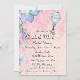 Vintage Heißluftballon Bridal Dusche Einladung