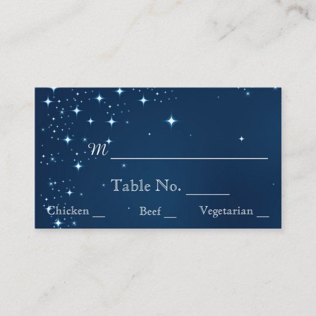 Vintage Heißluftballon Night Wedding Platzkarten (Vorderseite)