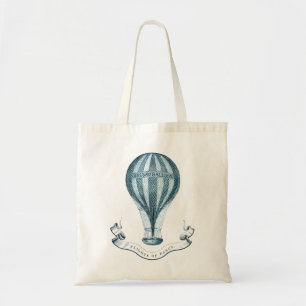 Vintage-Heißluftballon-Öko-Einkaufstasche Tragetasche