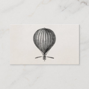 Vintage Heißluftballon Retro Luftschiff Ballons Visitenkarte