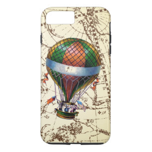 Vintage-Heißluftballon schwebt über dem Tierkreis- Case-Mate iPhone Hülle