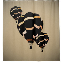 Vintage Heißluftballons Duschvorhang