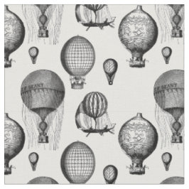 Vintage Heißluftballons in B&W Stoff