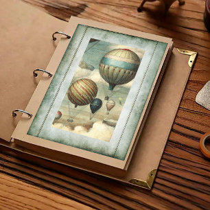 Vintage Heißluftballons - Scrapbook Paper