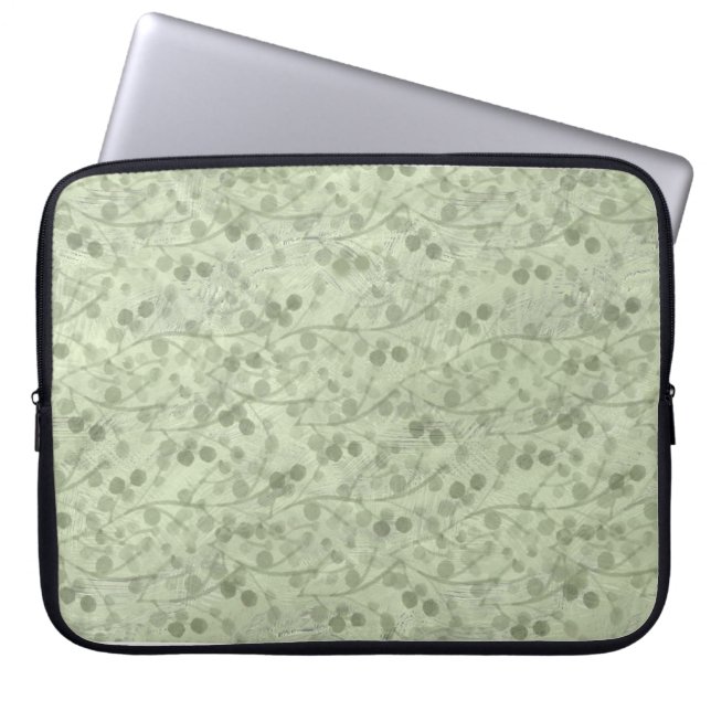 Vintage hellgrüne Blätter in Not Laptopschutzhülle (Vorderseite)