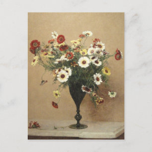 Vintage Henri Latour Blumen Chrysanthemen Postkarte