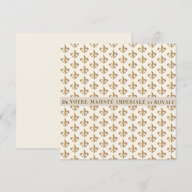 Vintage Heraldische Lilie (Vorne/Hinten)