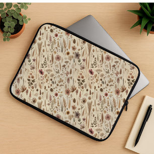 Vintage Herbarium Gepresste Blume Botanik Laptop Laptopschutzhülle