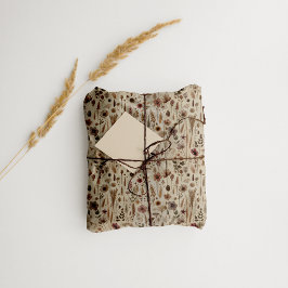 Vintage Herbarium Pressed Flower Botanical Tissue Seidenpapier