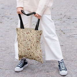 Vintage Herbarium Pressed Flower Botanical Tote Ba Tasche