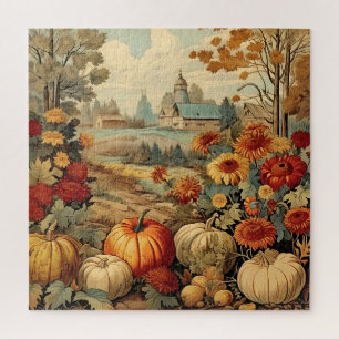 Vintage Herbst Herbstlandschaft Bauernhof Scheune