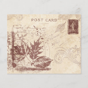 Vintage-Herbst-Postkarten-Schabpapier