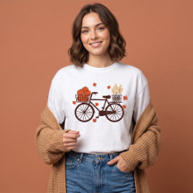 Vintage-Herbstfahrrad mit Kürbissen Ernte