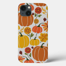 Vintage Herbstfallen Kürbiskürbis Halloween-Blume Case-Mate iPhone Hülle