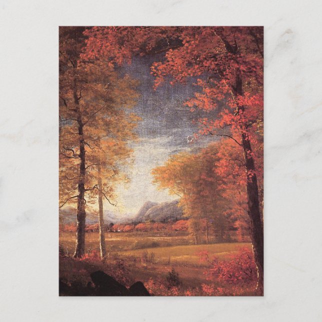 Vintage Herbstfarben Postkarte (Vorderseite)