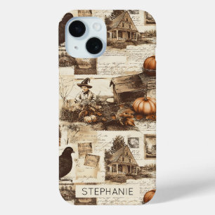 Vintage Herbstkollektion Rustikale Sepia Ephemer Case-Mate iPhone Hülle