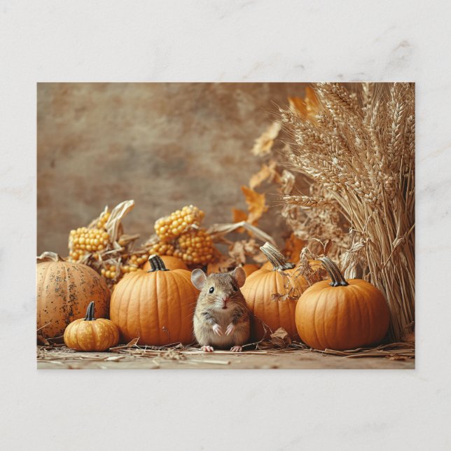 Vintage Herbstmousine Postkarte (Vorderseite)