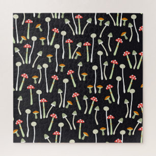 Vintage-Herbstpilze-Musterdesign.