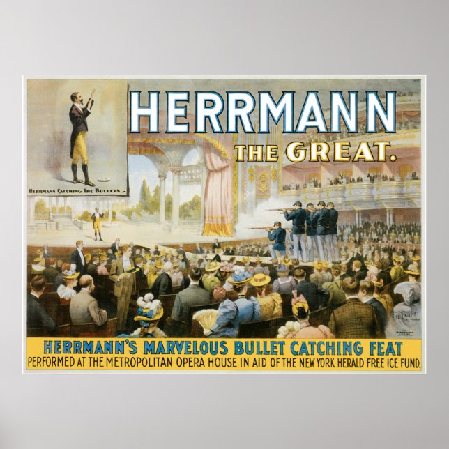 Vintage Herermann La Grande Poster Magique (Devant)