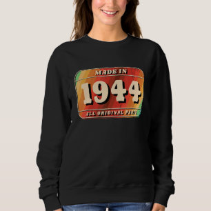 Vintage Hergestellt 1944 Originalteile Nummernschi Sweatshirt