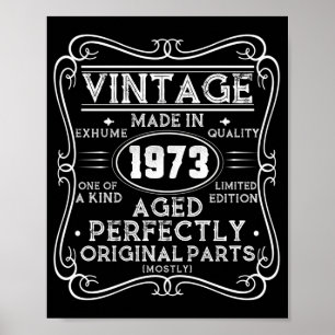 Vintage Hergestellt 1973 Retro Klassiker Poster