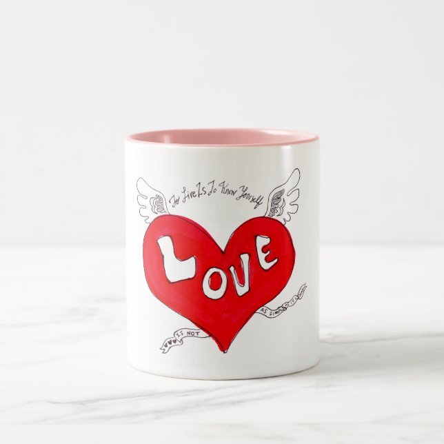 Vintage Herzflying Tasse (Mittel)