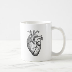 Vintage-Herzillustration Kaffeetasse