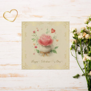 Vintage-Herzlichen Glückwunsch zum Valentinstag-Ka Feiertagskarte