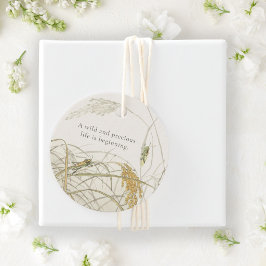 Vintage-Heuschrecke-Botanische-Baby-Party Geschenkanhänger