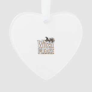 Vintage Hexe Bitte Halloween Vektordesign_1 Ornament