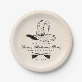 Vintage Hexe Pappteller