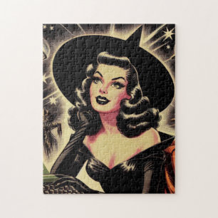 Vintage Hexe Pin Up