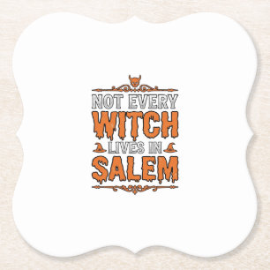 Vintage Hexe Salem Halloween-Schriftzug Design_1 Untersetzer