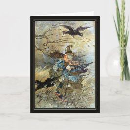 Vintage Hexe von Charles Folkard Karte