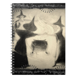 Vintage Hexe-Zeitschrift Notizblock