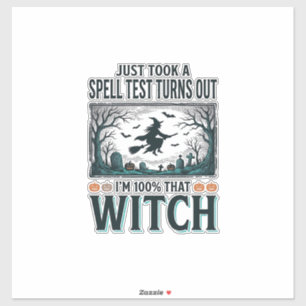 Vintage-Hexen-DNA-Humor-Halloween-Vektordesign_1 Aufkleber