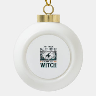 Vintage-Hexen-DNA-Humor-Halloween-Vektordesign_1 Keramik Kugel-Ornament